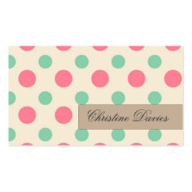 Polka dots retro business card