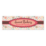 Polka Dots Strawberry Cupcake Mini Business Cards