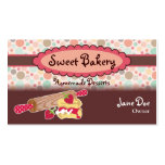 Polka Dots Strawberry Scone Business Cards