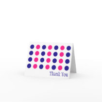 Polka Dots Thank You Cards (Blue / Pink)