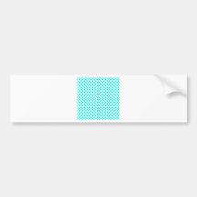 Polka Dots - Turquoise on Celeste Bumper Sticker