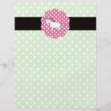 Polka dots unicorn flyer design