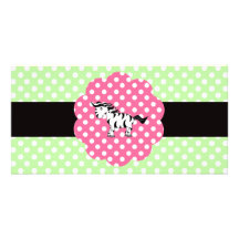 Polka dots zebra photo cards