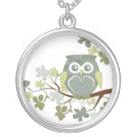Polka Tree Owl Necklace