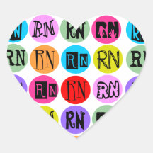 Polkadot RN Heart Sticker