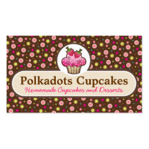 Polkadots Cupcakes Business Cards