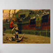 Pollice Verso Turned Thumb by Jean Leon Gerome Posters