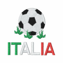 Polo du football brodé parItalie de l'Italie