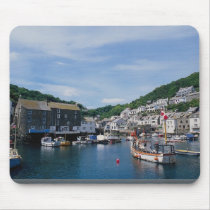 Polperro Harbour, Cornwall, England, U.K. Mousepads