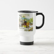 'Polperro Horse Bus' Travel Mug