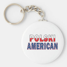 Polski American Flag Key Chain