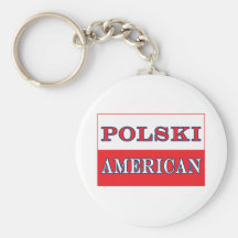 Polski American Flag Key Chain
