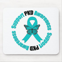 Polycystic Kidney Disease Awareness Butterfly Mouse Mats