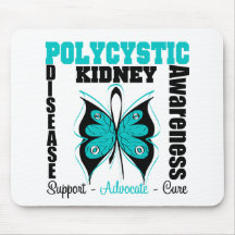 Polycystic Kidney Disease Awareness Butterfly Mouse Mat