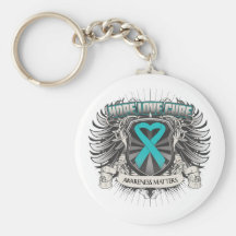 Polycystic Kidney Disease Hope Love Cure Keychain