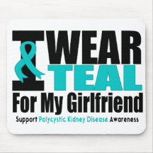 Polycystic Kidney Disease I Wear Teal For My Girlf Mouse Mat