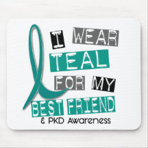 Polycystic Kidney Disease PKD Teal For Best Friend Mousepads