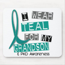 Polycystic Kidney Disease PKD Teal For Grandson 37 Mouse Pads