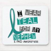 Polycystic Kidney Disease PKD Teal For Nephew 37 Mousepads