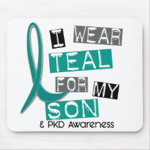Polycystic Kidney Disease PKD Teal For Son 37 Mouse Pad