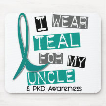 Polycystic Kidney Disease PKD Teal For Uncle 37 Mouse Pads