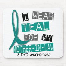 Polycystic Kidney Disease Teal For Mother-In-Law Mousepad
