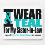 Polycystic Kidney Disease Teal Sister-in-Law Mouse Mats