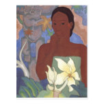 Polynesian Woman and Tiki by Arman Manookian, 1929 Postcard