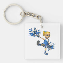 Pom-pom girl blond 2 porte-clé