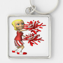 Pom-pom girl porte-clefs