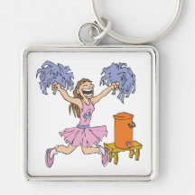 Pom-pom girl porte-clefs