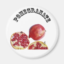 Pomegranate - (Fridge Magnet Round)