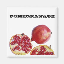 Pomegranate - (Fridge Magnet Square)