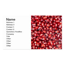 Pomegranate seeds business card template