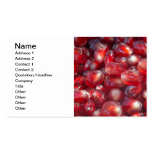 Pomegranate seeds business card templates
