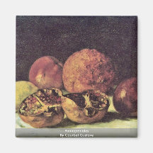 Pomegranates By Courbet Gustave Refrigerator Magnets