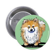 Pomeranian curieux pin's