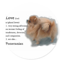 Pomeranian Lovers Gifts Round Sticker