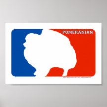 Pomeranian Major League Dog Print