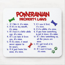 POMERANIAN Property Laws 2 Mouse Pads