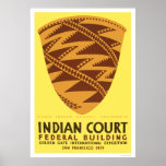 Pomo Indian Basket 1939 WPA Print