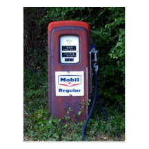 Pompe à gaz de Mobil Cartes Postales