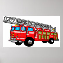 Pompe à incendie de crochet et d'échelle affiche