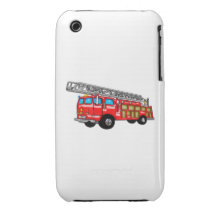 Pompe à incendie rouge de crochet et d'échelle coques iPhone 3