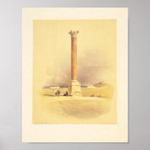 Pompey's pillar. Alexandria Poster