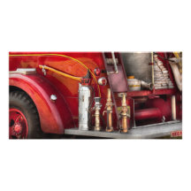 Pompier - préparez pour un feu photocarte customisée