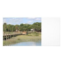 Ponce de Leon park in Florida dock Picture Card