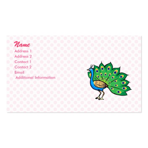 Ponce Peacock Business Cards