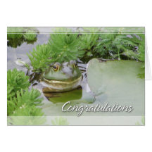 Pond Frog Congratulations Card