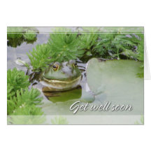 Pond Frog Get Well Card